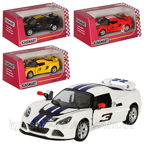 Машинка металева KT5361WF LOTUS EXIGE S (2012) метал.инерц.откр.дв. 1:32 кор.ш.к./96/