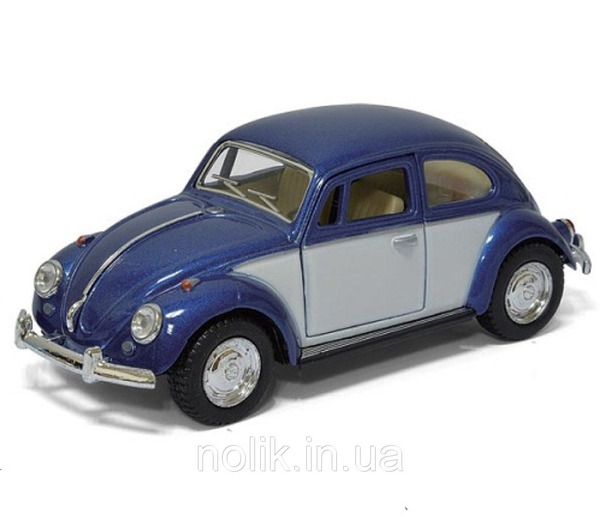 Машинка металева KT5375WY VOLKSWAGEN CLASSICAL BEETLE метал.инерц.откр.дв.1:32 кор.ш.к./96/