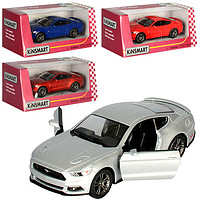 Машинка металева KT5386W FORD MUSTANG GT (2015) метал.инерц.открыв.дв.кор.ш.к./96/