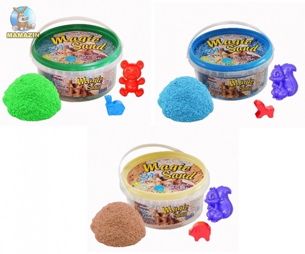 МІКС Набір для творчості та розваг 038-1 "Magic sand - 3 кольори, що світяться у темряві" 0,350 кг