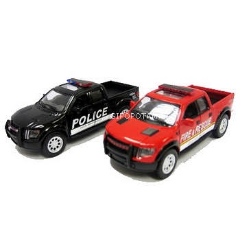 Модель джип 5" KT5365WPR FORD F-150 SVT RAPTOR SUPERCREW (2013) полиц/пожарн.метал.инерц.откр.дв.1:4