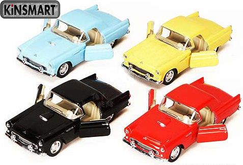 Модель легкова  5" KT5319W FORD THUNDERBIRD (1955) метал.инерц.откр.дв.1:36 кор./96/