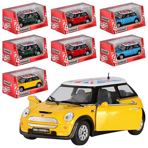 Модель легкова 5" KT5059FW MINI COOPER S (2002) метал.инерц.откр.дв.1:36 кор./96/