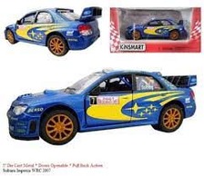 Модель легкова 5" KT5328W SUBARU IMPREZA WRC 2007 метал.инерц.откр.дв.1:36 кор./96/