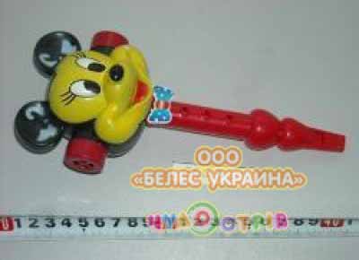 Молоточек 2603 (384шт/2) "Микки Маус", пищалка, в пакете 20см