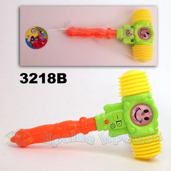Молоточек муз 3218B (240шт/2)батар.,свет, в сетке 28см