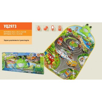 Муз.коврик YQ2973 (36шт/2) Транспорт, батар, в кор.