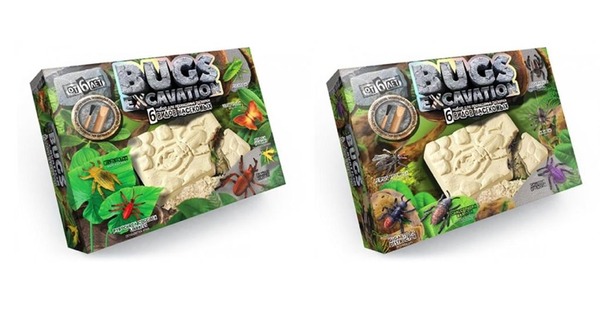 Набір для проведення розкопок "BUGS EXCAVATION" жуки рус.(6), BEX-01-01,02,03,04