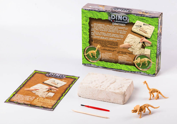 Набір для проведення розкопок "DINO EXCAVATION" динозаври укр.(6), DEX-01-04,05,06. Фото 2