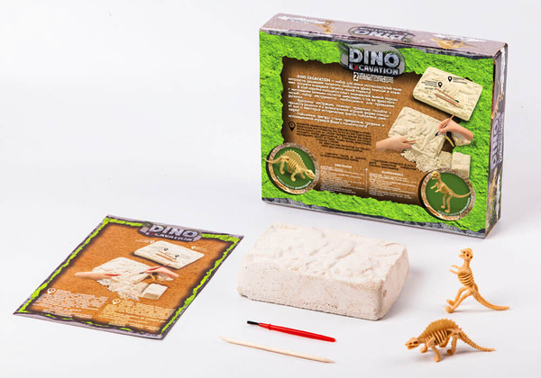 Набір для проведення розкопок "DINO EXCAVATION" динозаври укр.(6), DEX-01-04,05,06. Фото 6