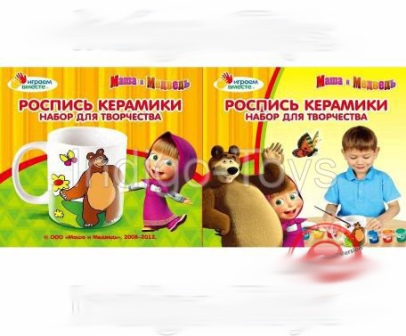 Набір для творч.кружка 1271-3 (48шт) Маша, краски,кисточка,в кор. 9*9*9см