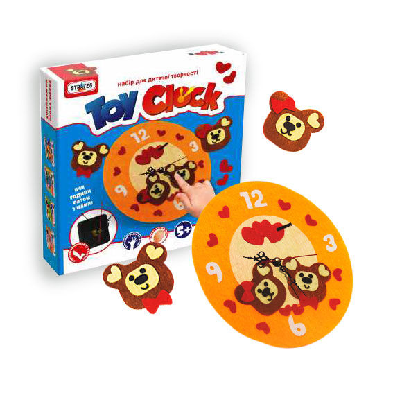 Набір для творчості "Toy clock - Мишутки"(укр.), в кор-ке 21,7см-24см-5см