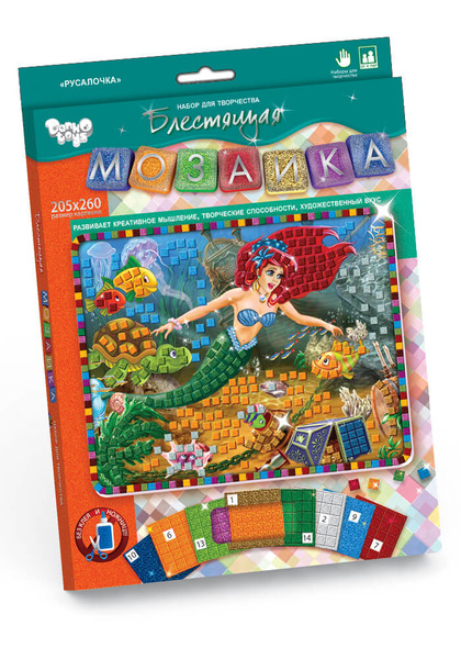 Набір для творчості "Блискуча мозаїка" (20) БМ-01,БМ-02,...БМ-10. Фото 8