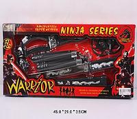 Набір зброї "Ninja" RZ1157 (60шт/2) меч, сюрикены, нунчаки, в кор. 45*21*3,5см