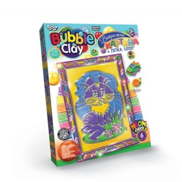 Набір креативної творчості "BUBBLE CLAY" Вітражна картина укр (18), BBC-02-01U,02U...06U