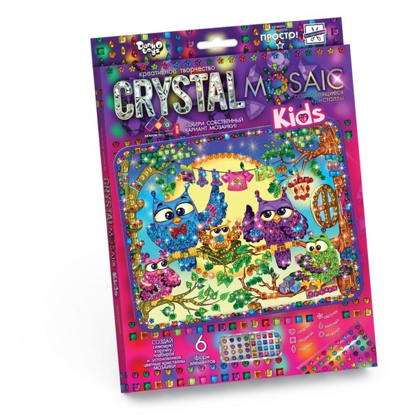 Набір креативної творчості "CRYSTAL MOSAIC KIDS" (20), CRMk-01-01,02,03,04...10. Фото 9
