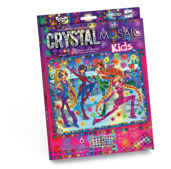 Набір креативної творчості "CRYSTAL MOSAIC KIDS" (20), CRMk-01-01,02,03,04...10. Фото 2