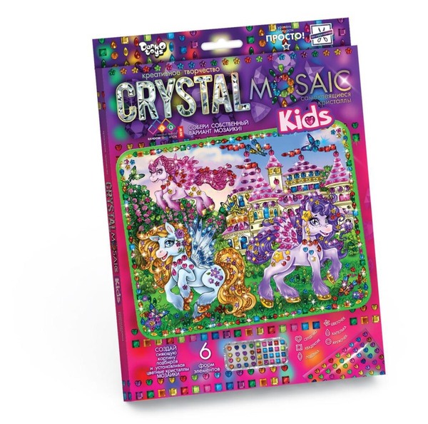 Набір креативної творчості "CRYSTAL MOSAIC KIDS" (20), CRMk-01-01,02,03,04...10. Фото 6