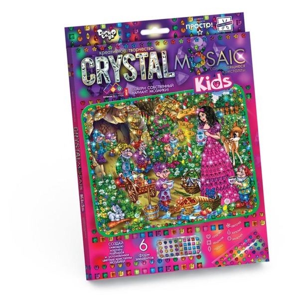 Набір креативної творчості "CRYSTAL MOSAIC KIDS" (20), CRMk-01-01,02,03,04...10. Фото 7