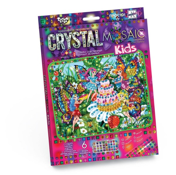 Набір креативної творчості "CRYSTAL MOSAIC KIDS" (20), CRMk-01-01,02,03,04...10. Фото 8