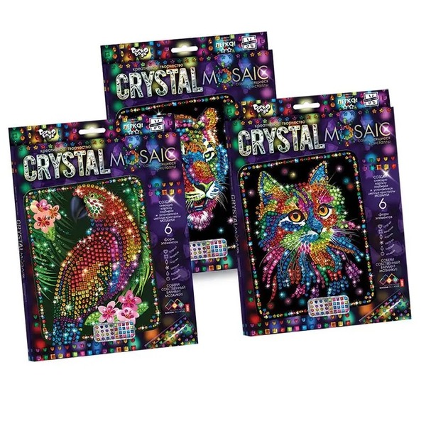 Набір креативної творчості "CRYSTAL MOSAIC" (20), CRM-01-01,02,03,04...10