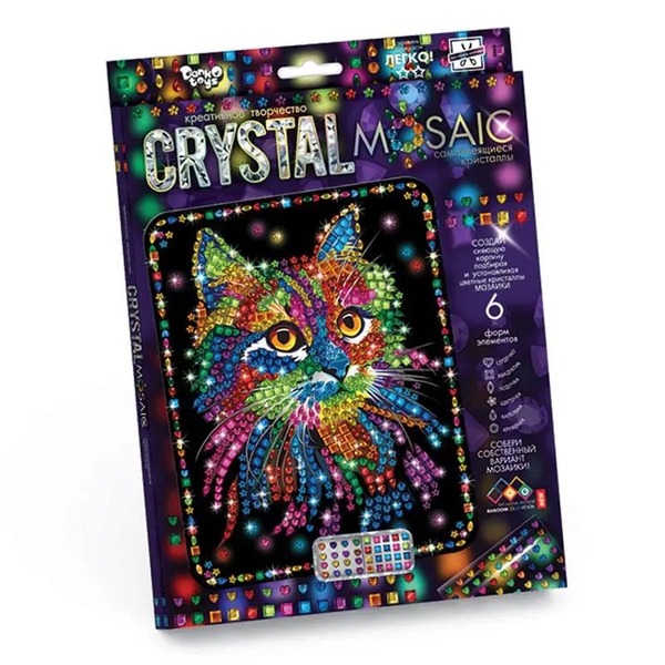 Набір креативної творчості "CRYSTAL MOSAIC" (20), CRM-01-01,02,03,04...10. Фото 2