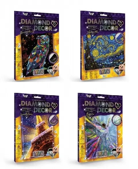 Набір креативної творчості "DIAMOND DECOR" (20), DD-01-01,02..07,09,10,11