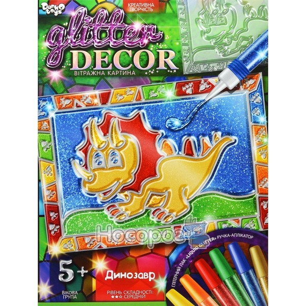 Набір креативної творчості "GLITTER DECOR" укр. (18), GD-01-01U,02U,03U...06U