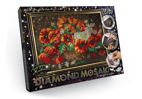 Набір креативної творчості "Алмазная живопись DIAMOND MOSAIC" великий (10), DM-01-01,02,03,04...10. Фото 3