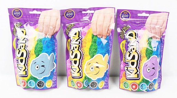 Набір креативної творчості "Кінетичний пісок"KidSand" пакет 600г (12), KS-03-02