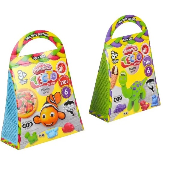 Набір креативної творчості "Тiсто для лiпки "Master Do" комильфо 6 кольорів*20г (24), TMD-04-01,02,0