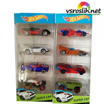 Набір модельок "Hot Wheels" 4шт. 1603-6 супергерои метал.2в.кор.29*4*10 /192/