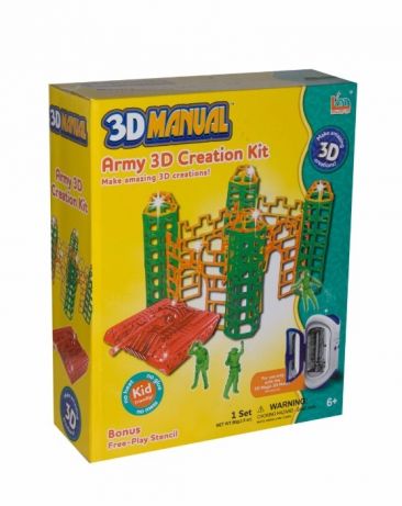 Набір ручка 3D LM111-2C/2B  (24шт)2 вида микс,4 цвета гель,формы для запек,в короб.20.5*25.5*7.5 см