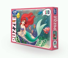 Пазли 068-3 (12шт) Лео, Русалочка, в кор-ке, 32-22-4см