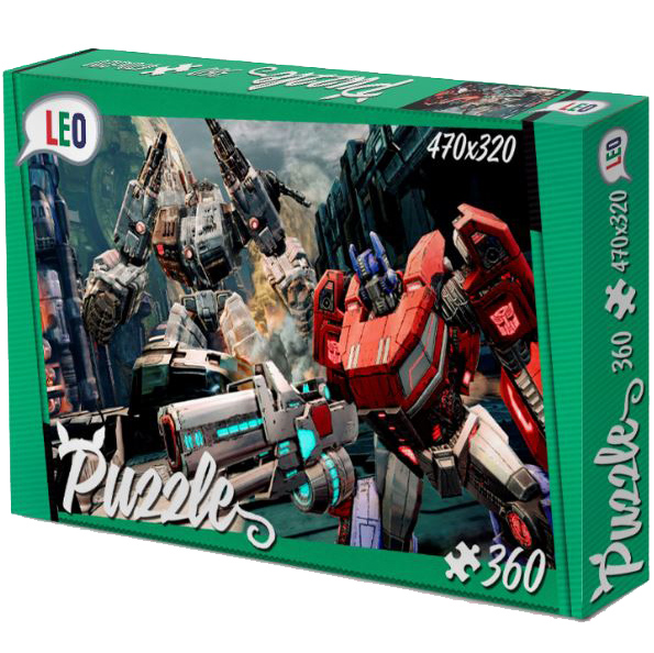 Пазли 207-7, 360 эл. (12 шт) Лео, "Трансформеры", в коробке 28-19,5-3,8см