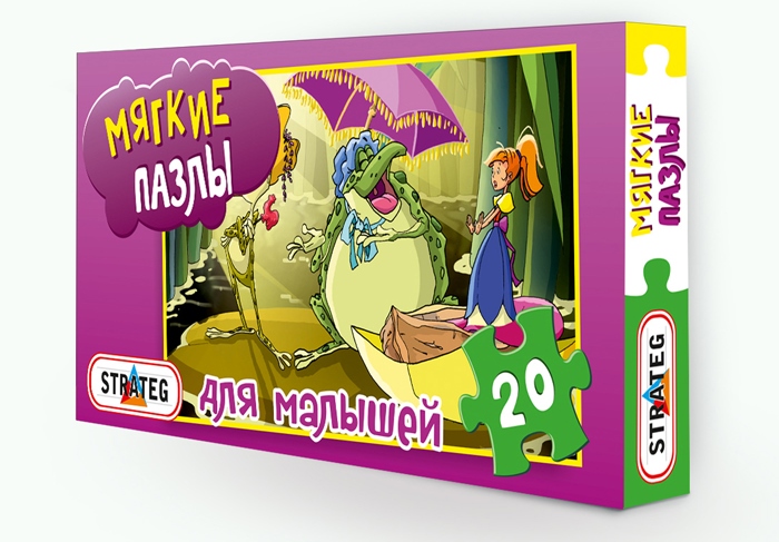 Пазли 255-15 (12шт) Стратег, м'які, "Дюймовочка" 20 дет, в коробці, 22,5-16см 2