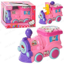 Паровоз 88888 HK (36шт) HK, ездит, муз, свет, на бат-ке, в кор-ке, 19-13,5-9,5см