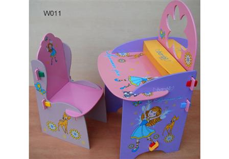 Парта W 011 (1шт) со стульчиком, зеркало