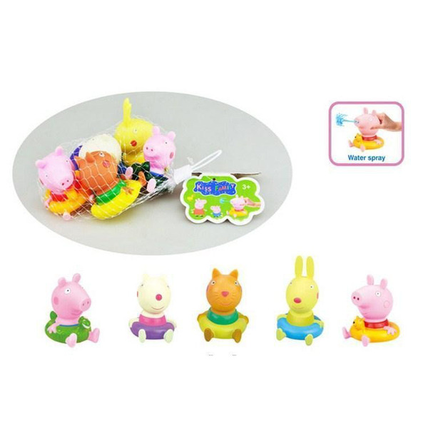 Пищалка PP6076-A (240шт)Peppa Pig,брызгают водой,5 героев в сетке