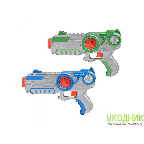 Пістолет 8899-8899-1 (120шт) 2 види, звук, світло, на бат-к, в кульку, 27,5см