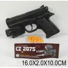 Пістолет CZ2075C+ (A810724) (192шт/2) батар.,лазер, пульки,в пакете 16*2*10см