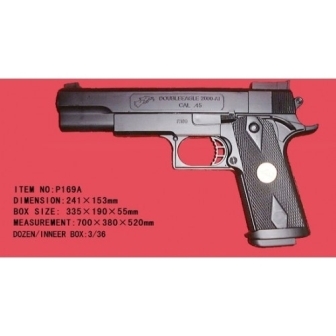 Пістолет P169A (36шт/2) пластик., с пульками, в кор. 24*16,5см