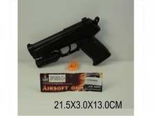 Пістолет SP3855-C + (A813397) (96шт / 2) батар., Лазер, пульки, в пакеті 21,5 * 3,5 * 13см
