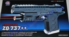 Пістолет ZQ-737 + + з кульками свет.лазер.кор.20 * 13.5 * 4 Ш.К. JH110520221B / 144 /
