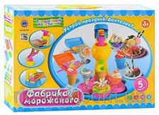 Пластилін MK 0078 (24шт) Мороженое,5цветов(баноч.с крыш),аппарат-пресс,формочки,в кор-ке,37-26-8см