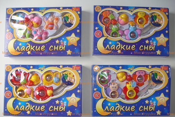 Погремушка 2942-3-4-5 (36шт) карусель, муз, 37-24-6см