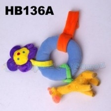 Погремушка HB136A (609920) (180шт) мягк., "Жираф и Цветок" на липучке, в пакете 15*5*16см