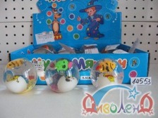 Пригуни M 0090 U/R (144шт) водяные светящиеся, 5,5см, рыбка на шарике, 12шт в дисплее, 18,5-6-26см