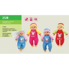 Пупс муз 212B (24шт/2) 3 вида, в пакеті 40см