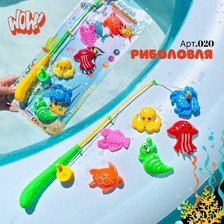 Рибалка 020 (360шт/2)магніт.,вудка,рибки 6шт/2,на планшетці  38,5*16,3*3см. Фото 2